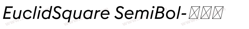 EuclidSquare SemiBol字体转换